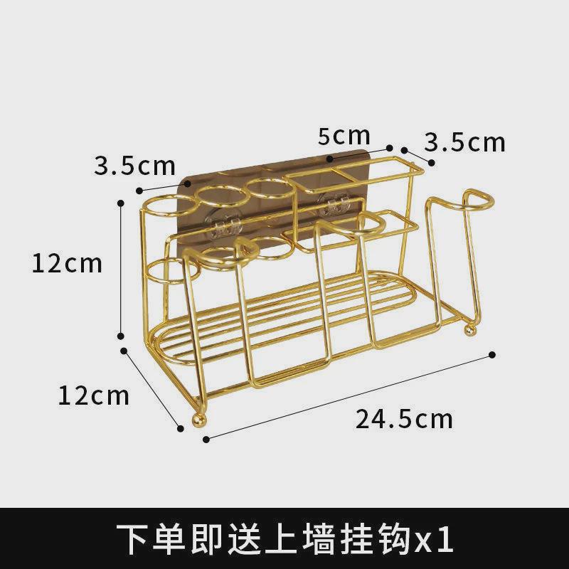 牙杯套装壁挂家用牙刷架套装免打孔刷牙牙膏挤压器杯洗漱台置物架