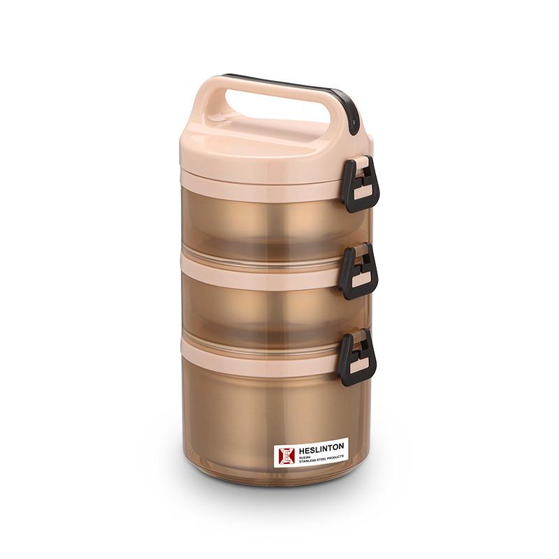 304不锈钢保温饭盒学生三层便当盒上班族双层午餐盒商超礼品