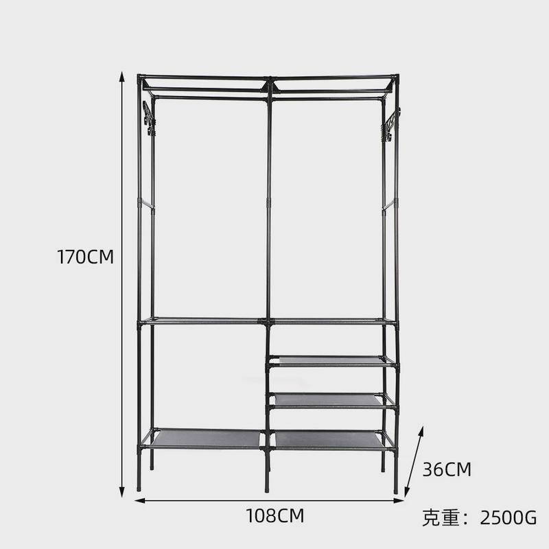 简易衣柜衣帽架卧室挂衣架衣服架空间落地大多功能置物架工厂新款