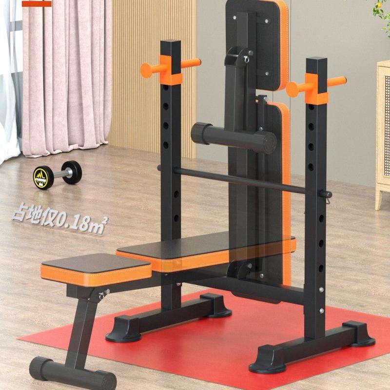 卧推架杠铃套装可折叠举重床家用飞鸟多功能深蹲架健身器材哑铃凳