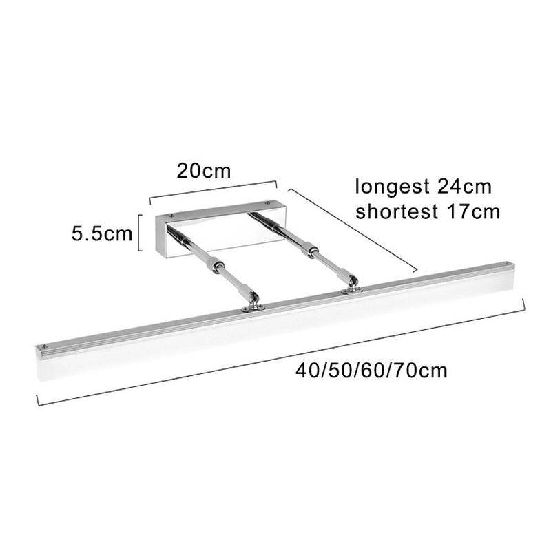 外贸货源酒店浴室镜前灯可伸缩调节热卖灯具led化妆间镜柜