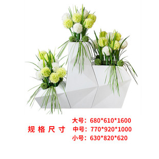 玻璃钢创意花盆室内装饰花瓶公园商场市政美陈种植组合移动大花箱