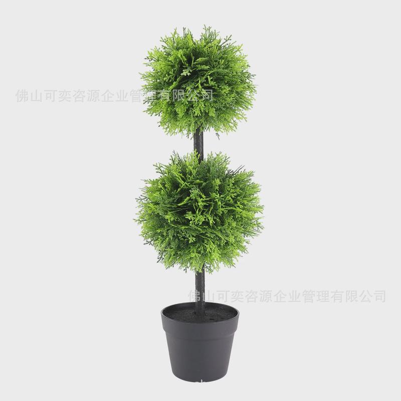 爆款家居摆件草球盆栽装饰仿真绿植室内圆球植物创意盆景