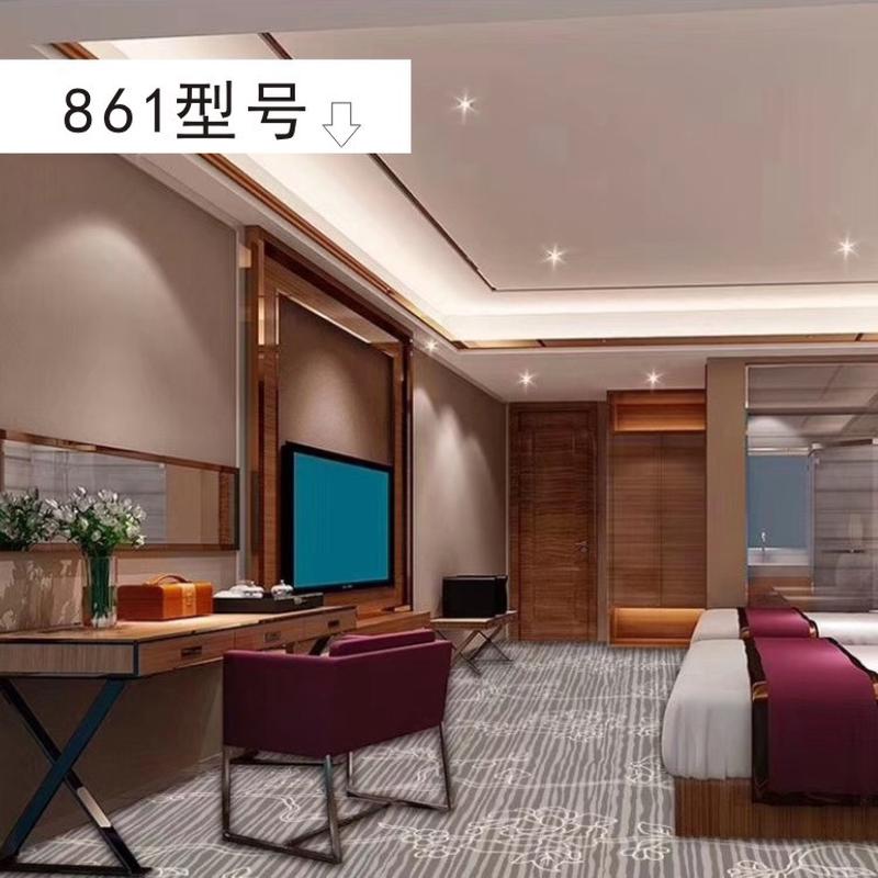 800克酒店工程印花地毯现货加厚阻燃B1级会议室美容院走廊满铺毯Z