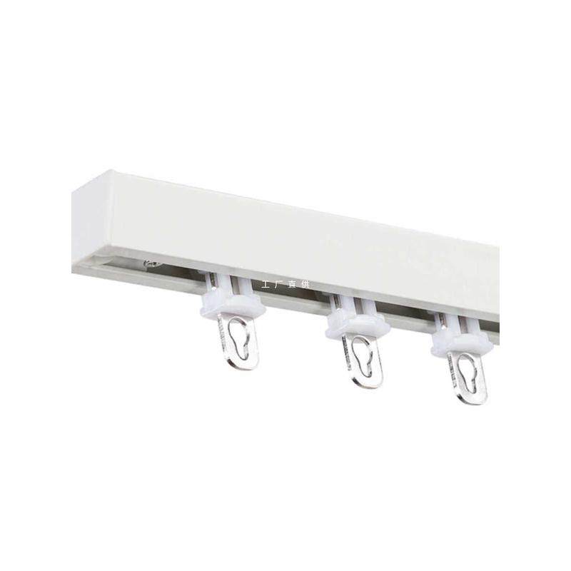 ft尚格铝合金窗帘轨道顶装静音V型单轨窗帘滑道加厚免打孔滑轨