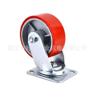 源头工厂 万向脚轮 5x2重型双轴承铁芯高耐磨聚氨脂直供pu