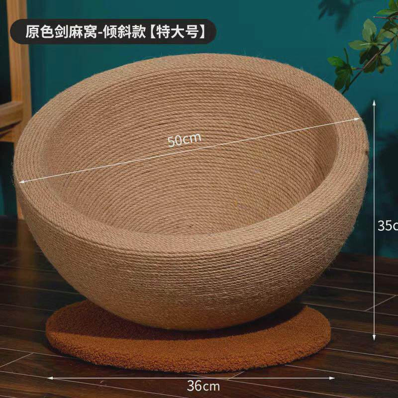 c！西瓜猫窝沙发猫咪太空舱猫床猫抓板窝剑麻一体四季通用耐磨不