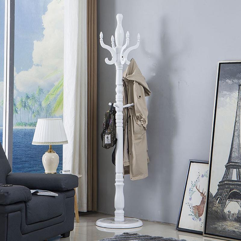 创意时尚落地挂衣架欧式卧室衣服架子实木衣帽架客厅单杆式衣帽架