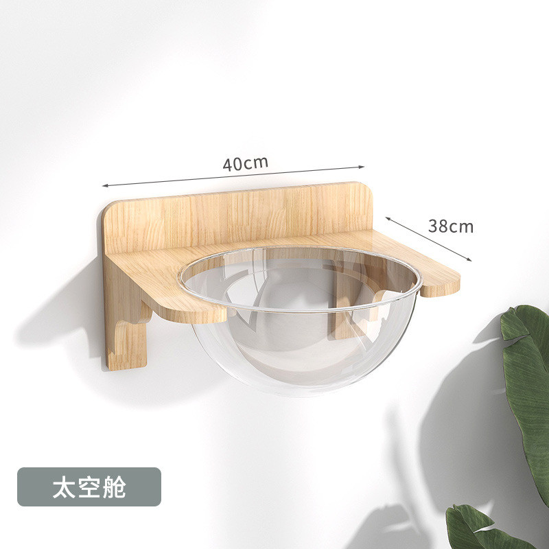 萌助实木猫吊床挂墙跳台壁挂猫塔猫抓柱猫爬架diy猫墙壁挂式猫窝