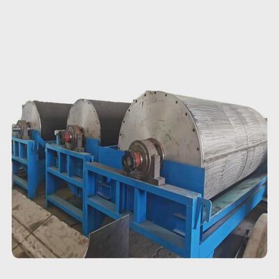 永磁滚筒机吸铁矿用铁矿小型干选河沙水选半逆流下顺流强磁磁选机