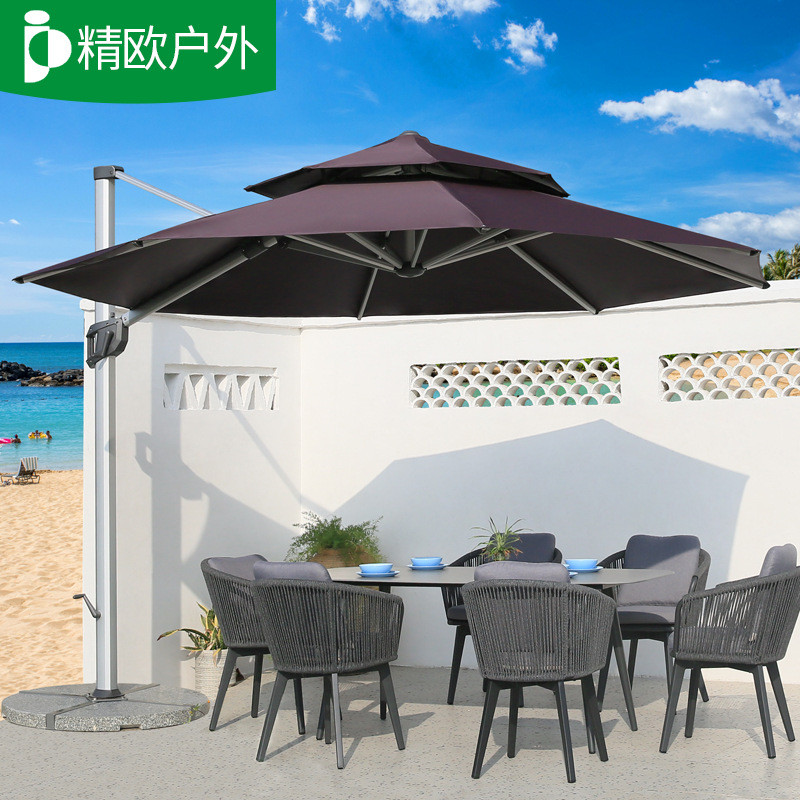 大号罗马伞庭院伞别墅花园商用摆摊侧立伞大太阳伞大型户外遮阳伞