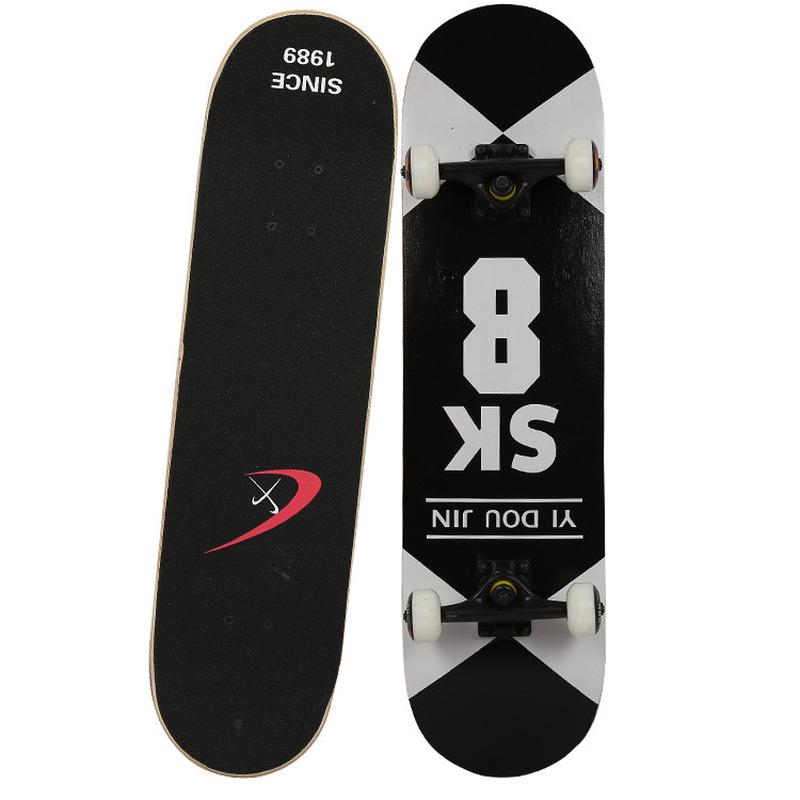 热销专业炫酷代步入门刷街滑板初学者儿童学生耐用滑板车加厚枫木