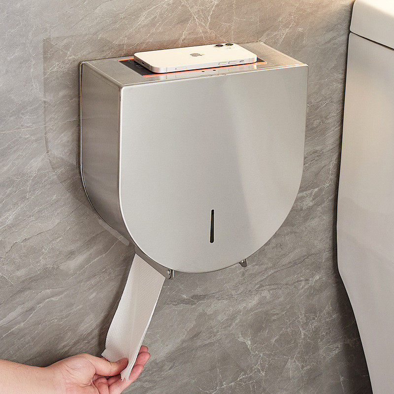 热销不锈钢擦手纸盒公共卫生间厕所大卷纸盒酒店壁挂式大盘纸巾架,收纳整理,纸巾盒,淘宝优惠券,粉丝福利购,淘宝优惠卷