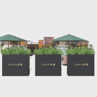 花箱外摆商业街售楼部广场隔断花坛花盆花架子园艺长方形花楼顶