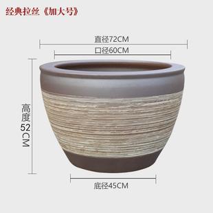 老式粗大水缸缸盆养鱼农村储水缸老式米缸农村土瓷缸养鱼睡莲荷花