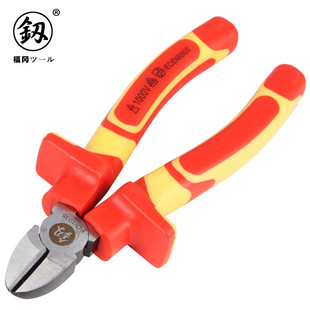 供应福冈工具多功能绝缘斜嘴钳电工钳斜口钳VDE耐高压1000V