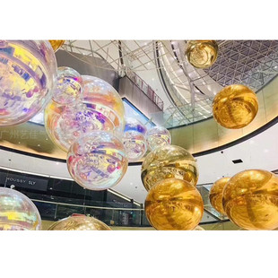 充气镜面球气模炫彩反光球商场酒吧舞台反射装饰彩色球婚庆道具