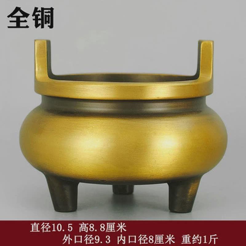 纯铜五供摆件香炉烛台花瓶套装纯铜烛台香炉花瓶一套家用用品