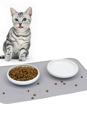 msbc主子优选宠物猫碗陶瓷碗狗碗饮水粮双碗防滑宠物瓷碗猫咪用品