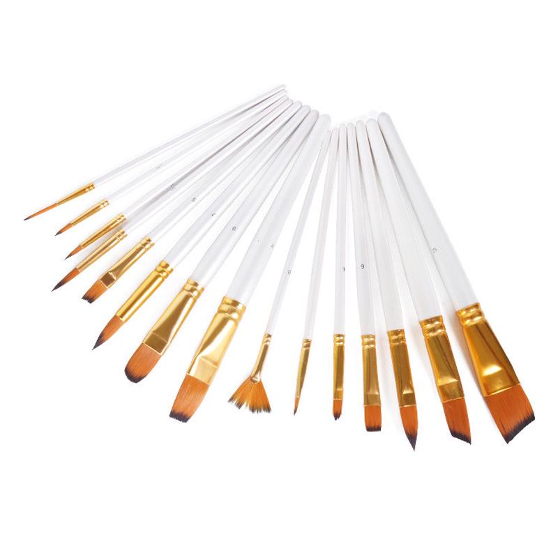 热销热卖尼龙毛丙烯颜料画15支油画笔套装美术绘画水彩水粉笔画包