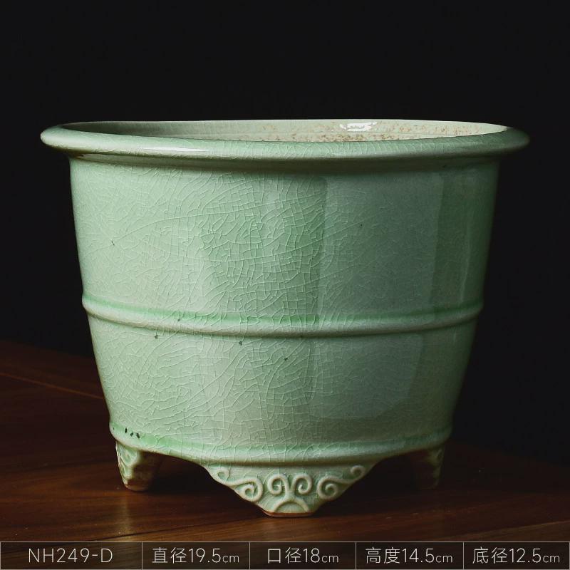 四方花盆陶瓷造景大号高角盆景盆创意中式绿植绿萝吊兰蝴蝶兰专用