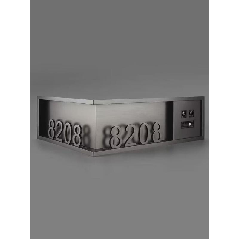 酒店门牌定制不绣钢发光门牌宾馆金属包厢房门铃清理勿扰电子门牌