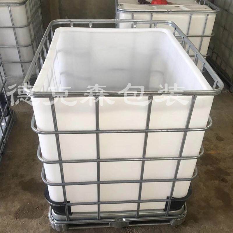 全新铁架塑敞口吨桶带盖子1吨ibc集装桶带滚化工1000l1立方桶