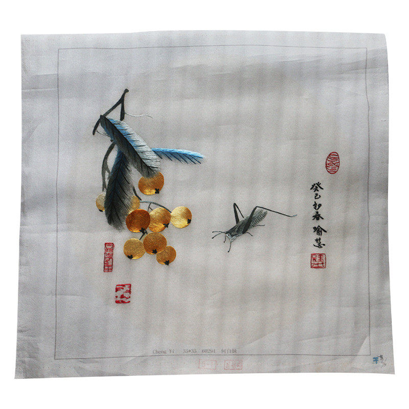 白妹手工苏绣绣片挂画苏州手工刺绣风景装饰画特色礼品绣片批发