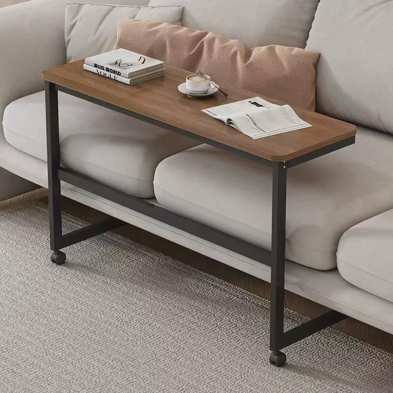 吉铧简易可移动边桌家用简约卧室床小户型边带轮小桌子学习书桌长