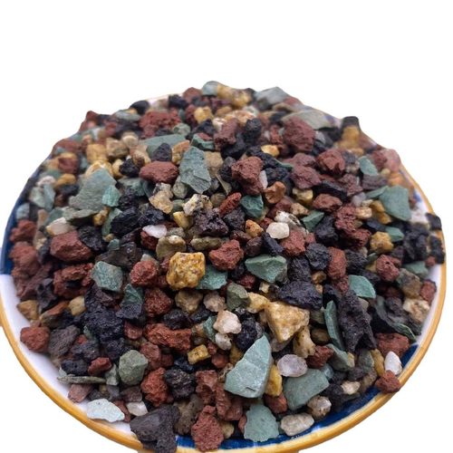 厂家供应彩虹石颗粒虹彩石多肉栽培土火山石透气保湿铺面彩虹石