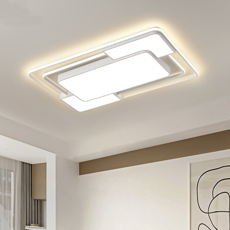 客厅灯吸顶灯现代简约白色奶油风客厅主led新款网红灯餐厅卧室灯