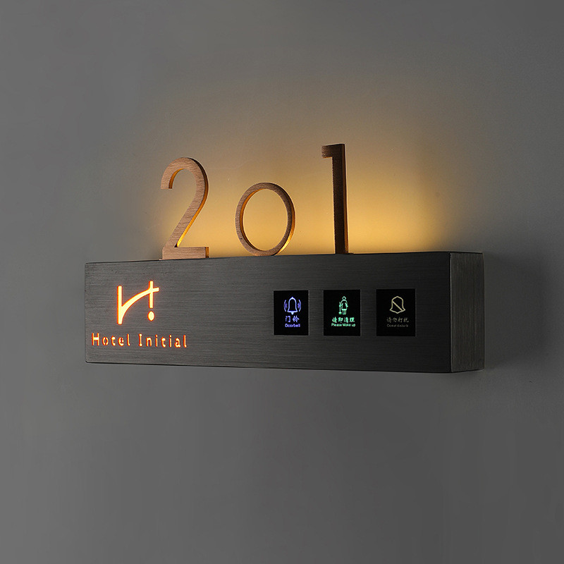 酒店门牌号码电子清理勿扰门房间发光门牌足浴棋牌宾馆客电子门铃