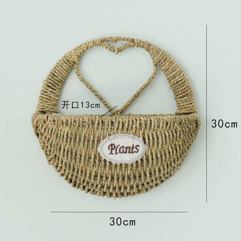 创意壁挂花篮藤编草编柳编花盆墙手工吊篮绿萝花盆墙面装饰挂新品