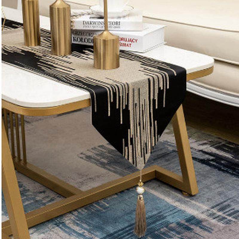 旋律桌旗新现代轻奢风桌旗样板房酒店餐桌旗巾布厂家直销,居家布艺,桌旗,淘宝优惠券,粉丝福利购,淘宝优惠卷