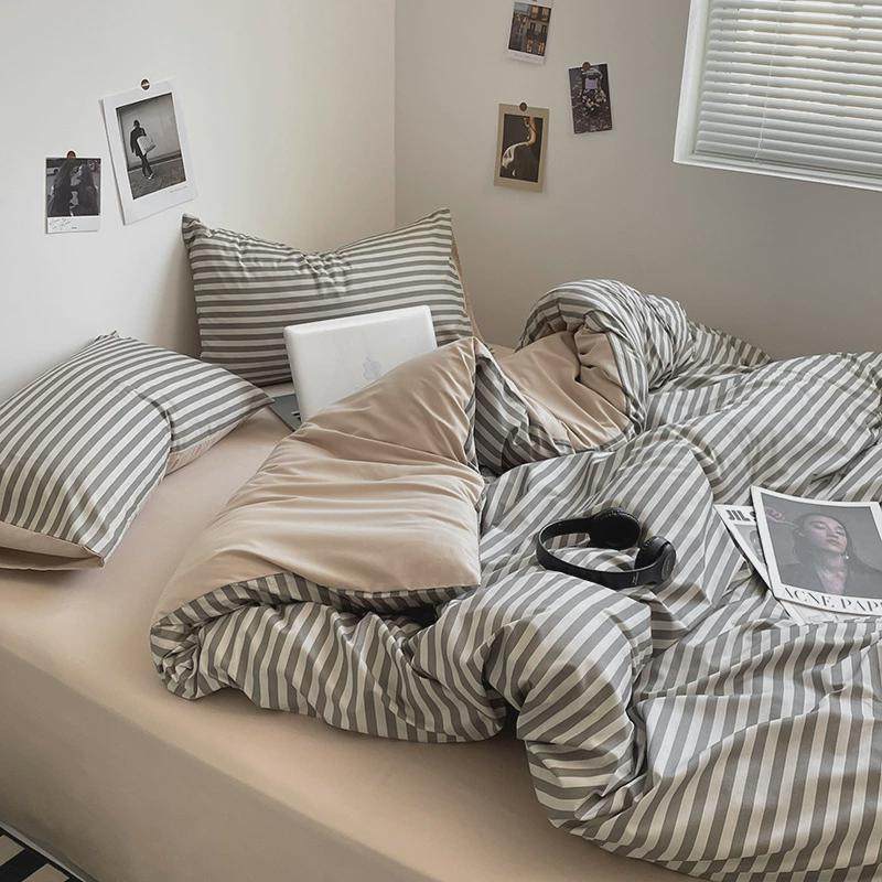 日式纯色ins床水洗棉四件套1.8m被套床笠网红单人学生宿舍三件套4,床上用品,床品套件/四件套/多件套,淘宝优惠券,粉丝福利购,淘宝优惠卷