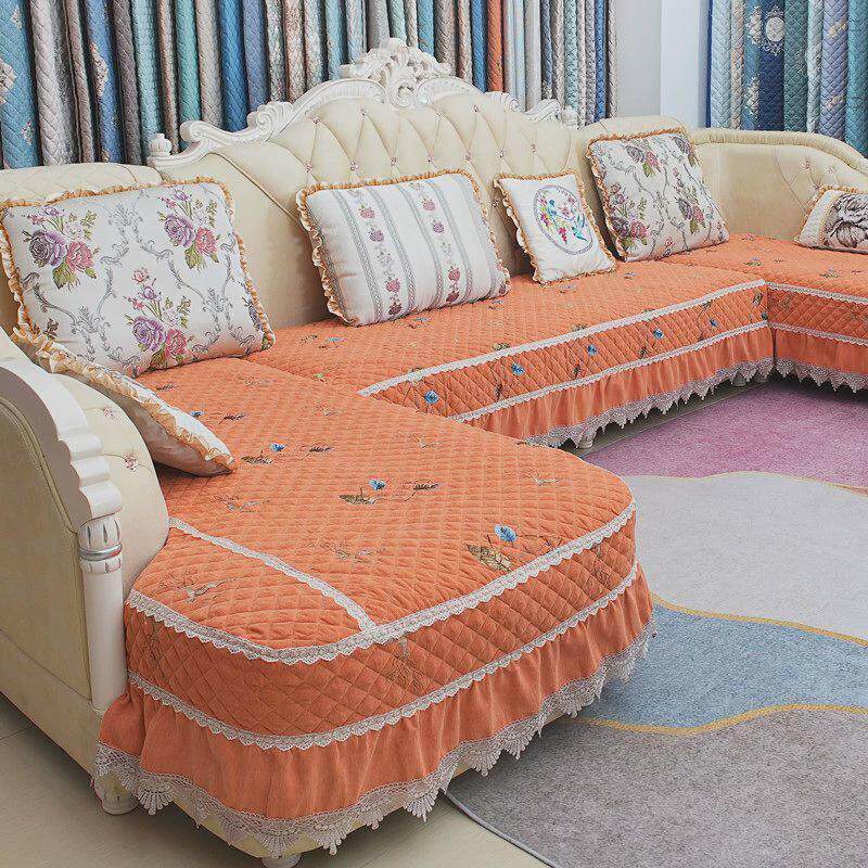 mp0欧式沙发套罩u型全包四季通用高挡防滑坐垫套现做奢华沙发垫