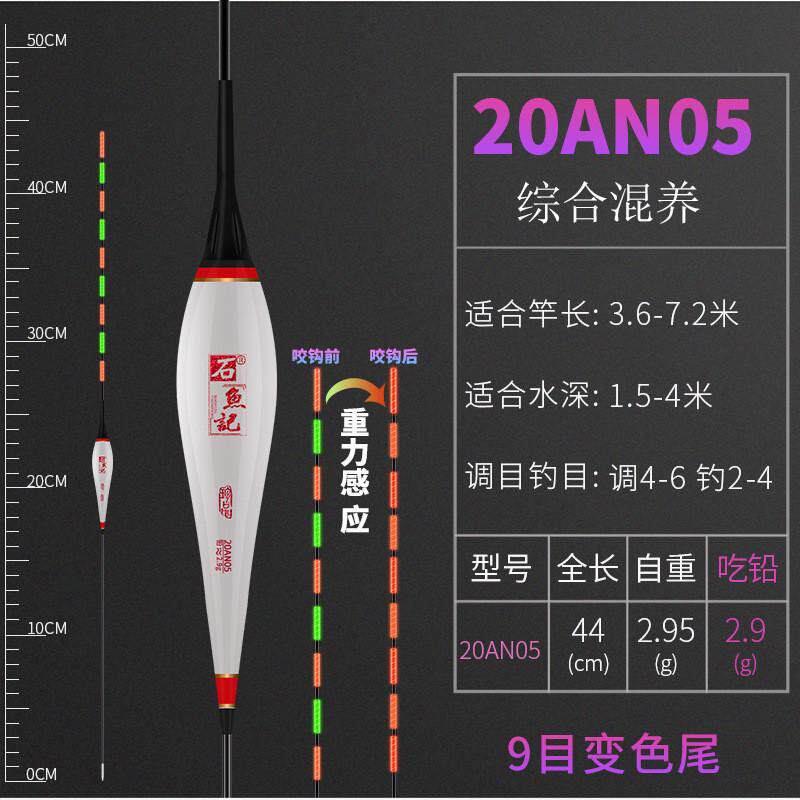 可充电重力感应咬钩变色夜光漂电子浮漂鲫鱼漂高灵敏醒目加粗鱼标
