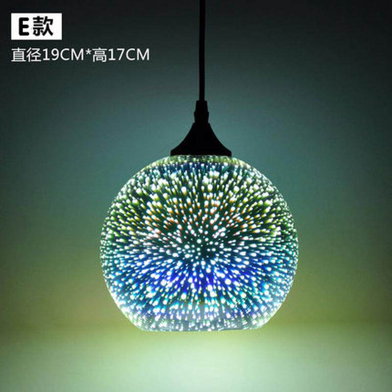 复古3d彩色玻璃吊灯工业风餐厅酒吧台个性北欧装饰展厅卧室橱窗