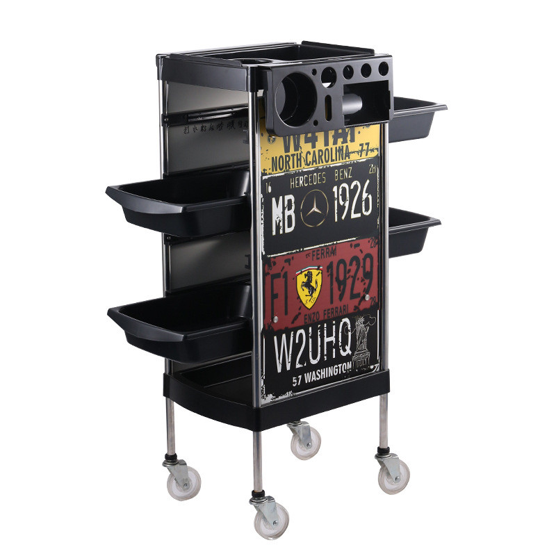 大容量美发沙龙置物架推车储物移动可多功能收纳理发店省空间