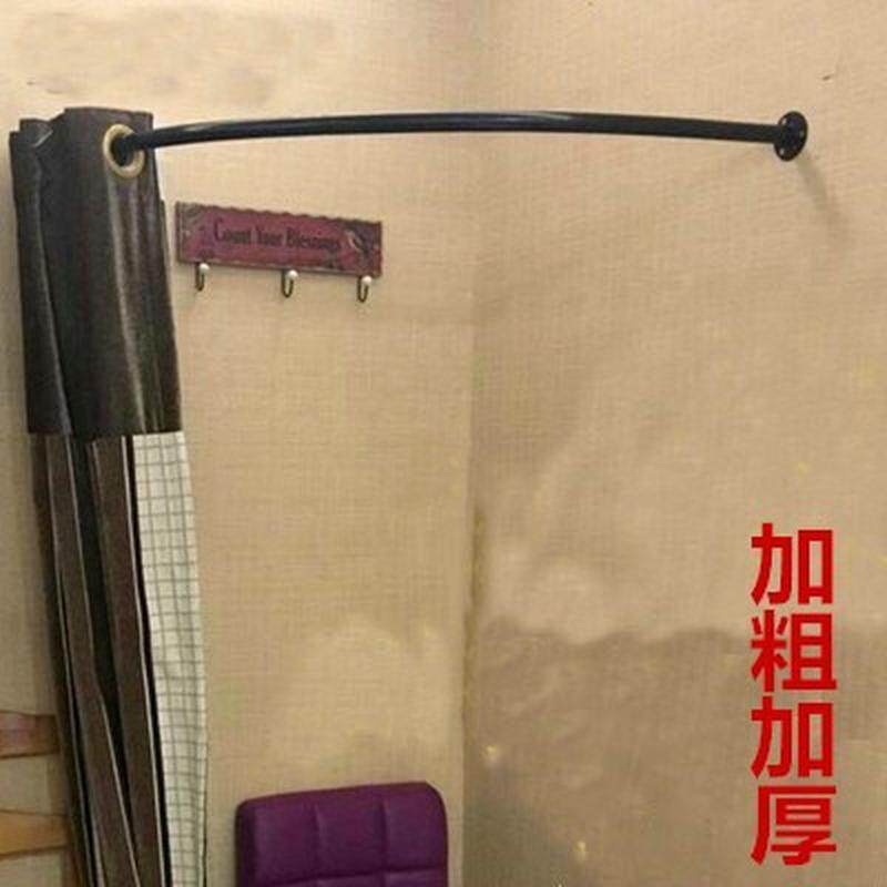 铁艺服装店试衣间门帘架子挂杆更衣室换衣间杆子试衣圈弧形U形杆