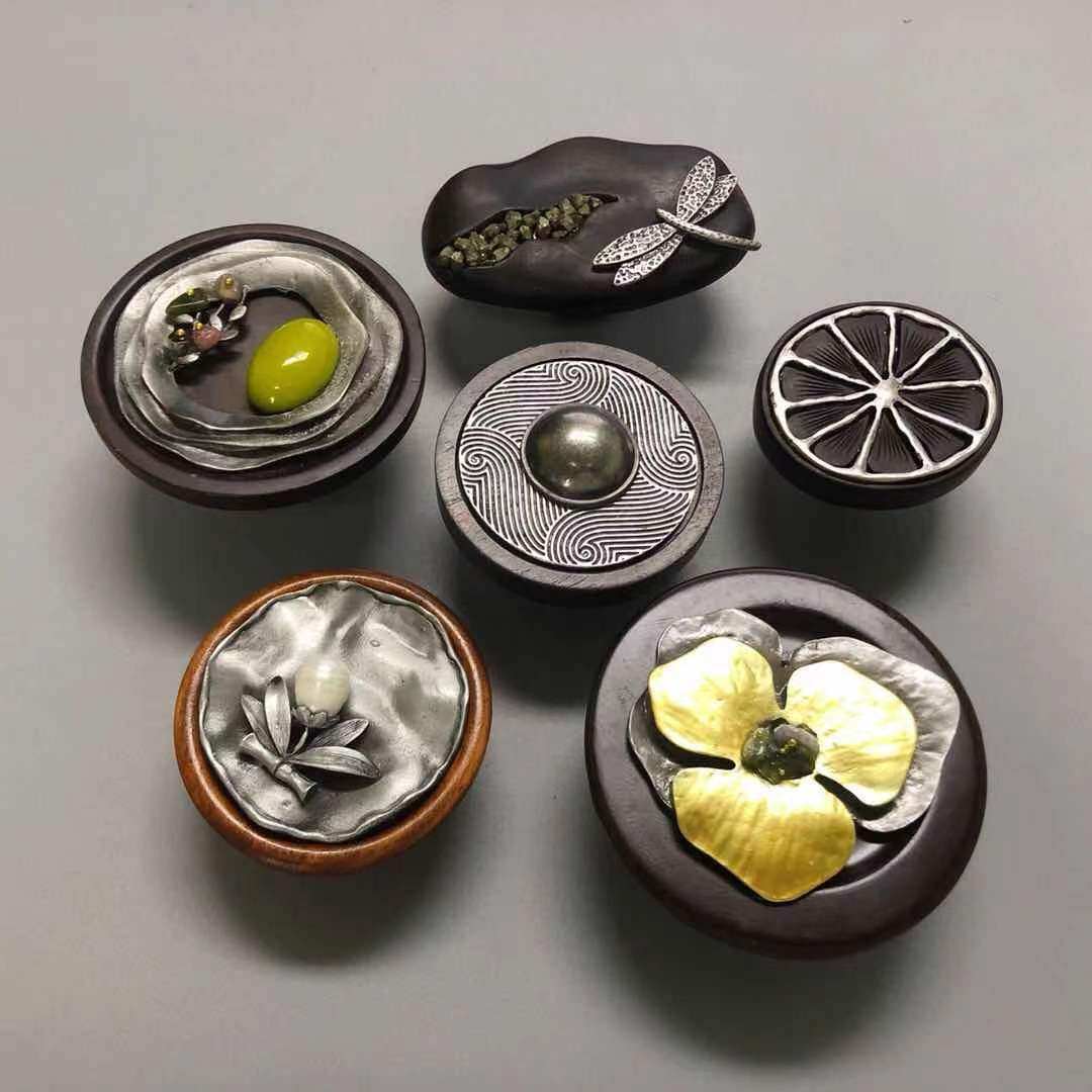 橱柜拉手合金花朵镶嵌木拉手手工艺术拉手抽屉拉手家装配件,基础建材,小拉手,淘宝优惠券,粉丝福利购,淘宝优惠卷