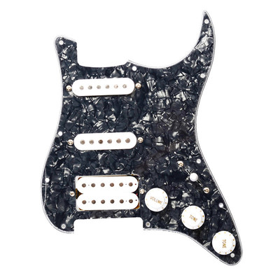 st sq盖板单双电吉他护板前单线路总成拾音器线路吉他面板 珍珠色