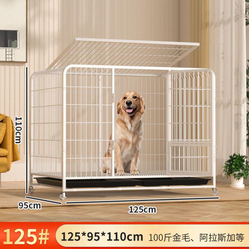 狗笼子中小型犬加粗猫笼家用室内带厕所分离大型犬金毛泰迪宠物笼