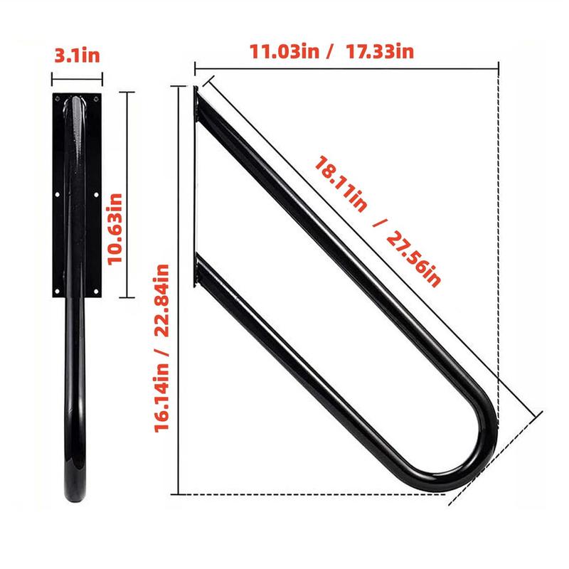 楼梯扶手室内外黑色防撞栏杆车库壁挂式门廊扶手浴室扶手