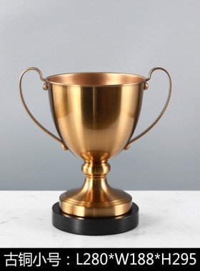 花瓶摆件客厅插花干花北欧样板房创意电视柜轻奢金属奖杯家居饰品