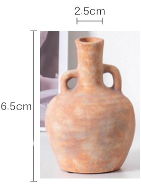 美家荟田园风陶瓷花瓶做旧复古桌面落地摆件高级感电视柜水培花瓶