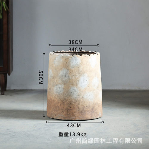 镁泥花盆欧美现代艺术客厅商场室内外落地复古清新特大型号绿植盆