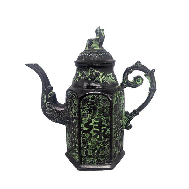 青铜器酒壶古代酒杯酒具格子柜门厅摆件仿古青铜酒杯父辛爵
