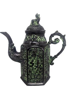 青铜器酒壶古代酒杯酒具格子柜门厅摆件仿古青铜酒杯父辛爵