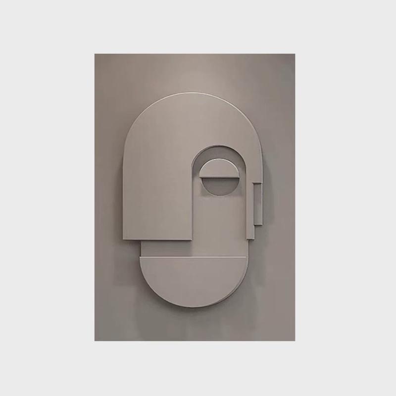 意式人像立体木雕客厅挂画样板房工作室展厅背景墙无框卧室装饰画图片